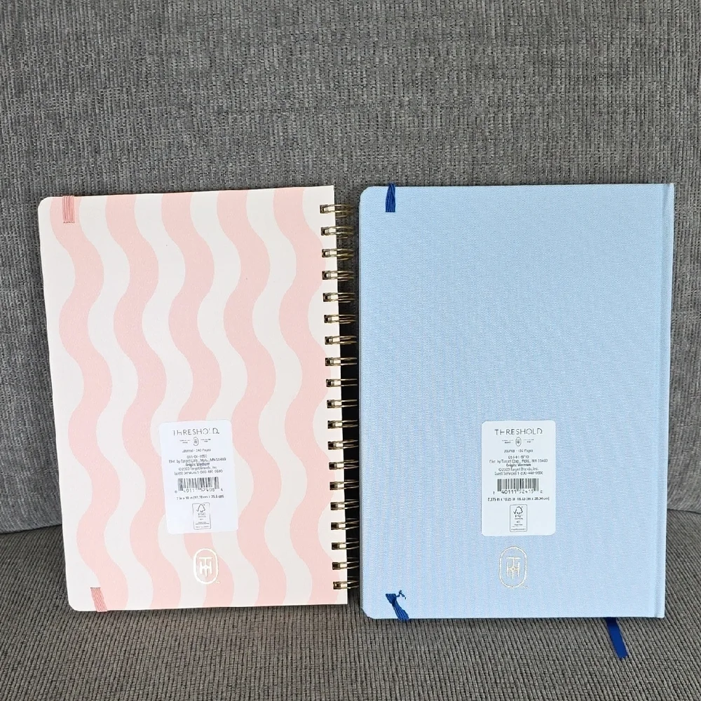 Two Threshold Notebook/Journals And Two Packs Of Pilot G2 Gel Pens, New